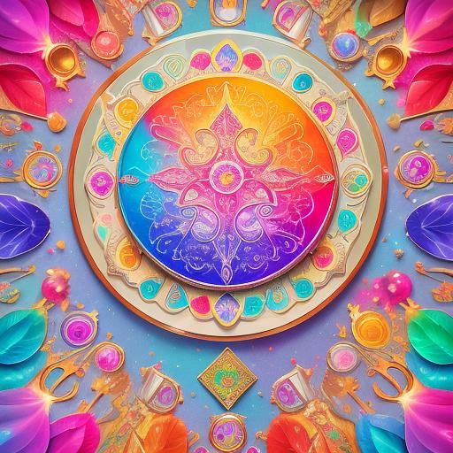 Gypsy Fortune Teller with Phoenix in Candy Art Style