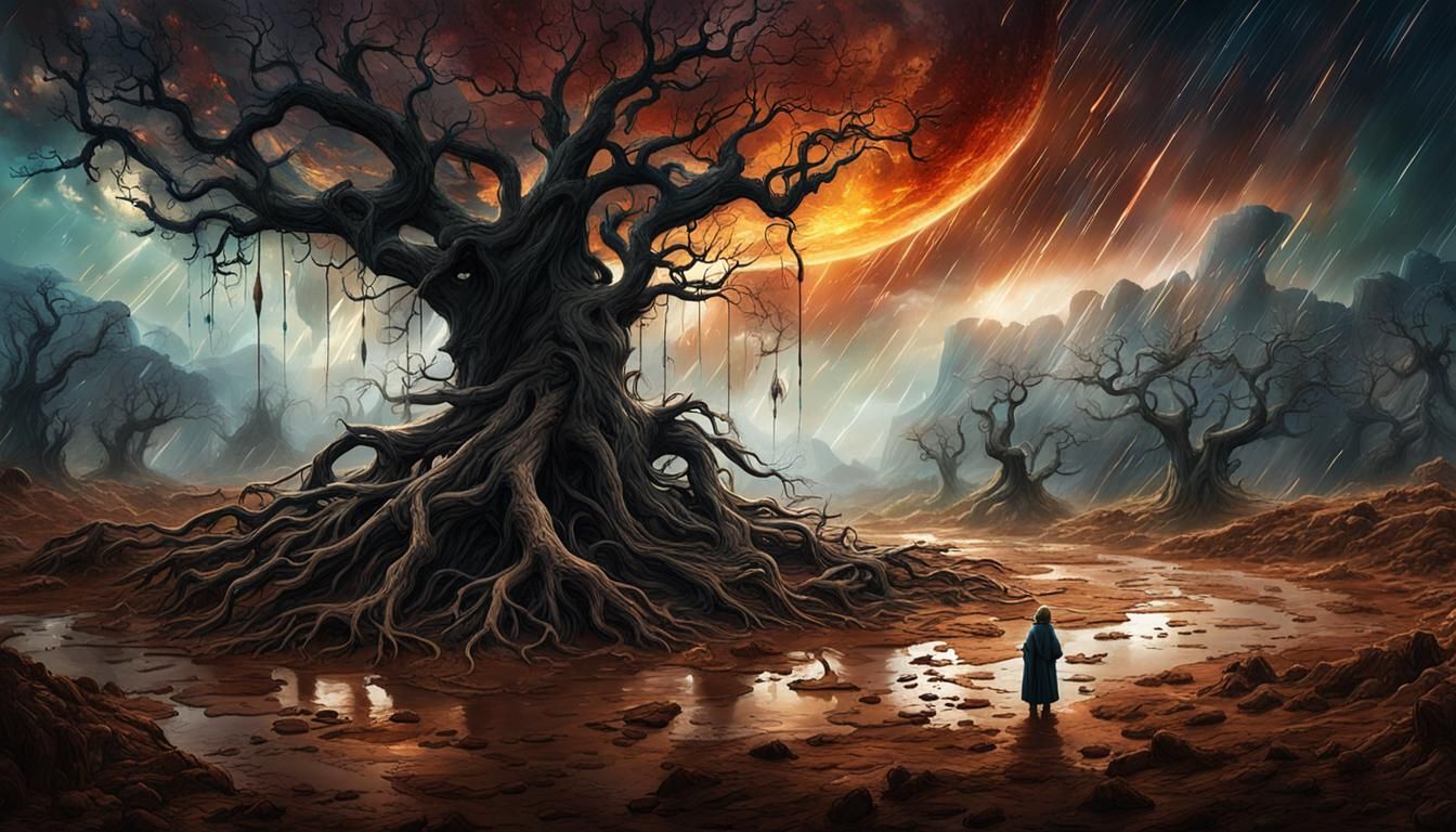 Surreal Ribcage Tree: Last of the Universe