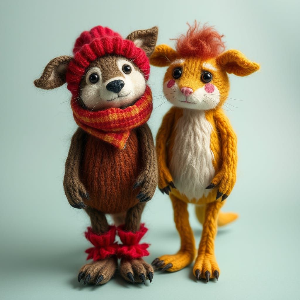 Adorable Felted Animal Friends