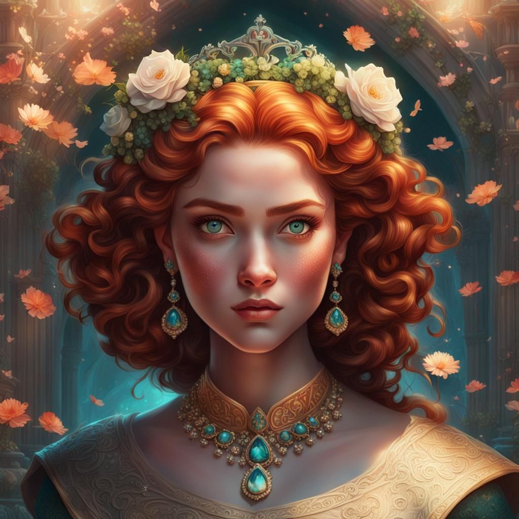 Princess Merida as Bride in Pin-Up Style