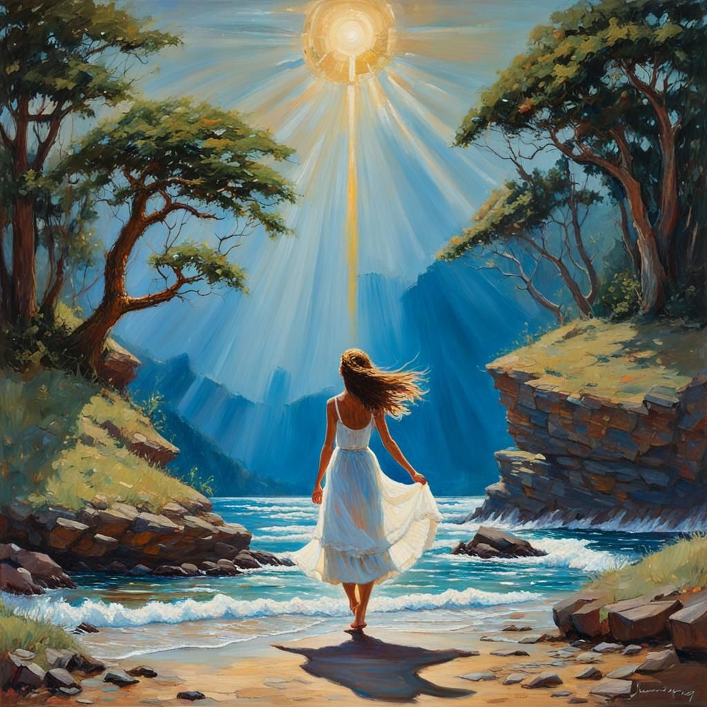 Romantic Oil Painting of a Serenade