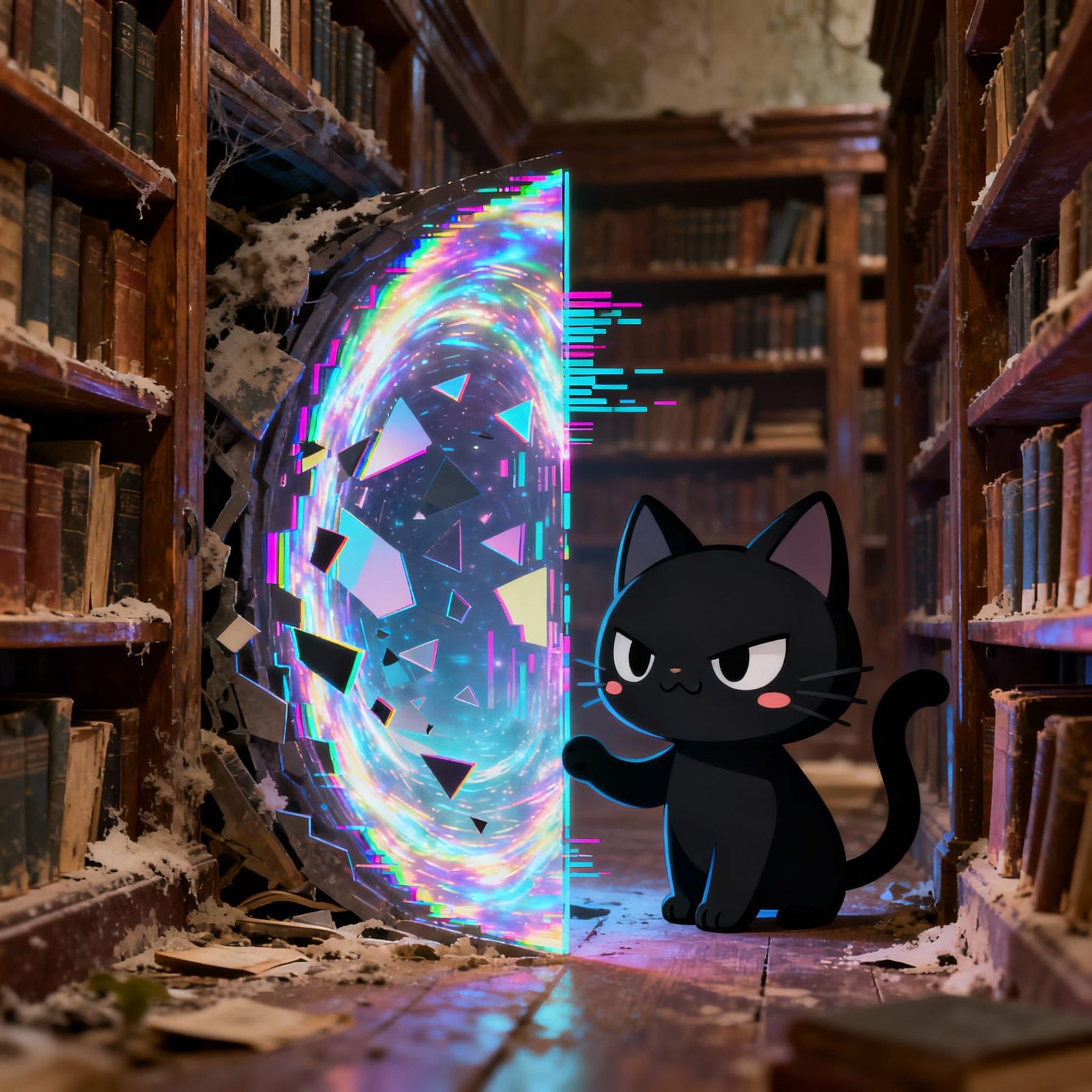 Mischievous Cat Finds Imagination Portal in Cartoon Glitch A...
