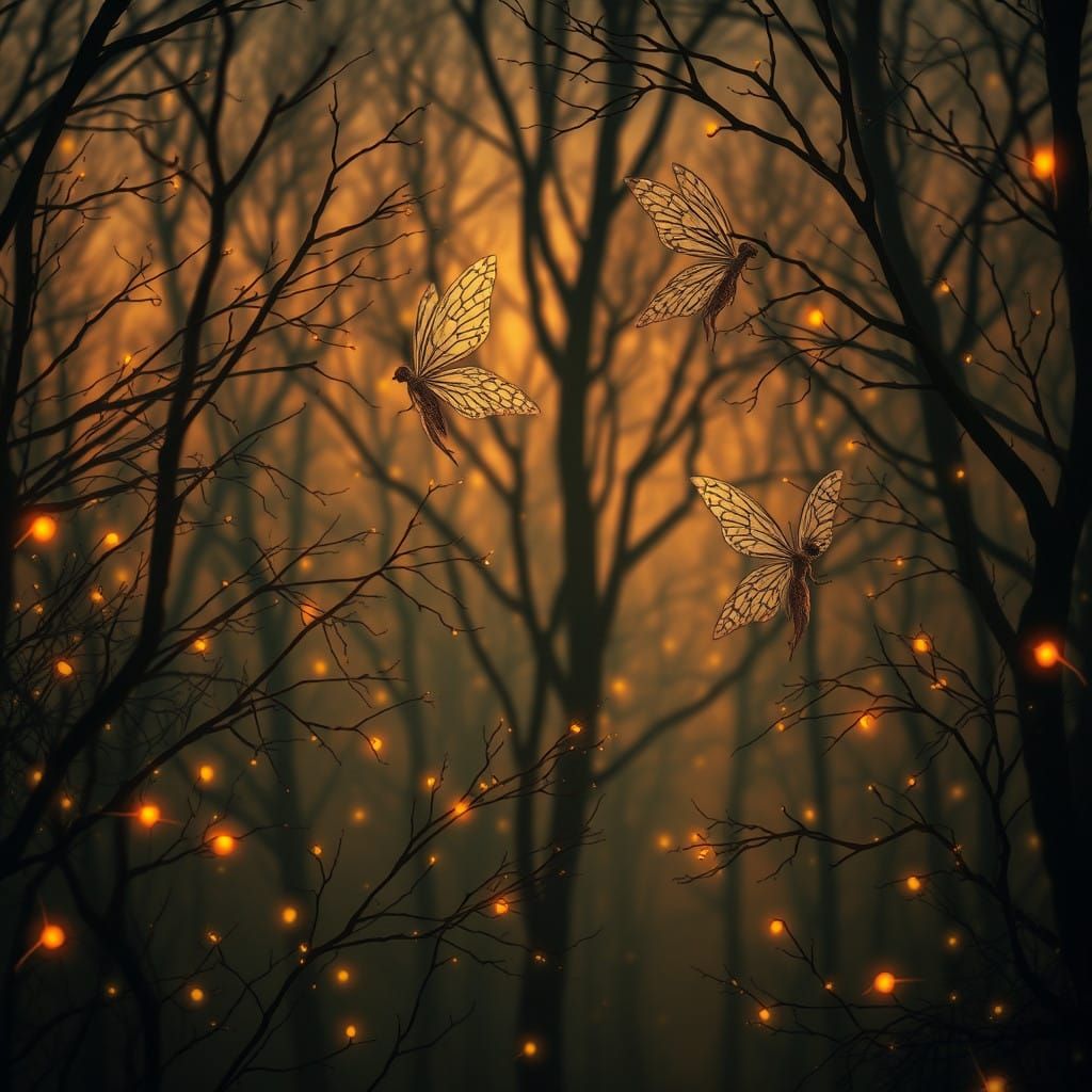 Whimsical Forest Dreams in Ethereal Hues