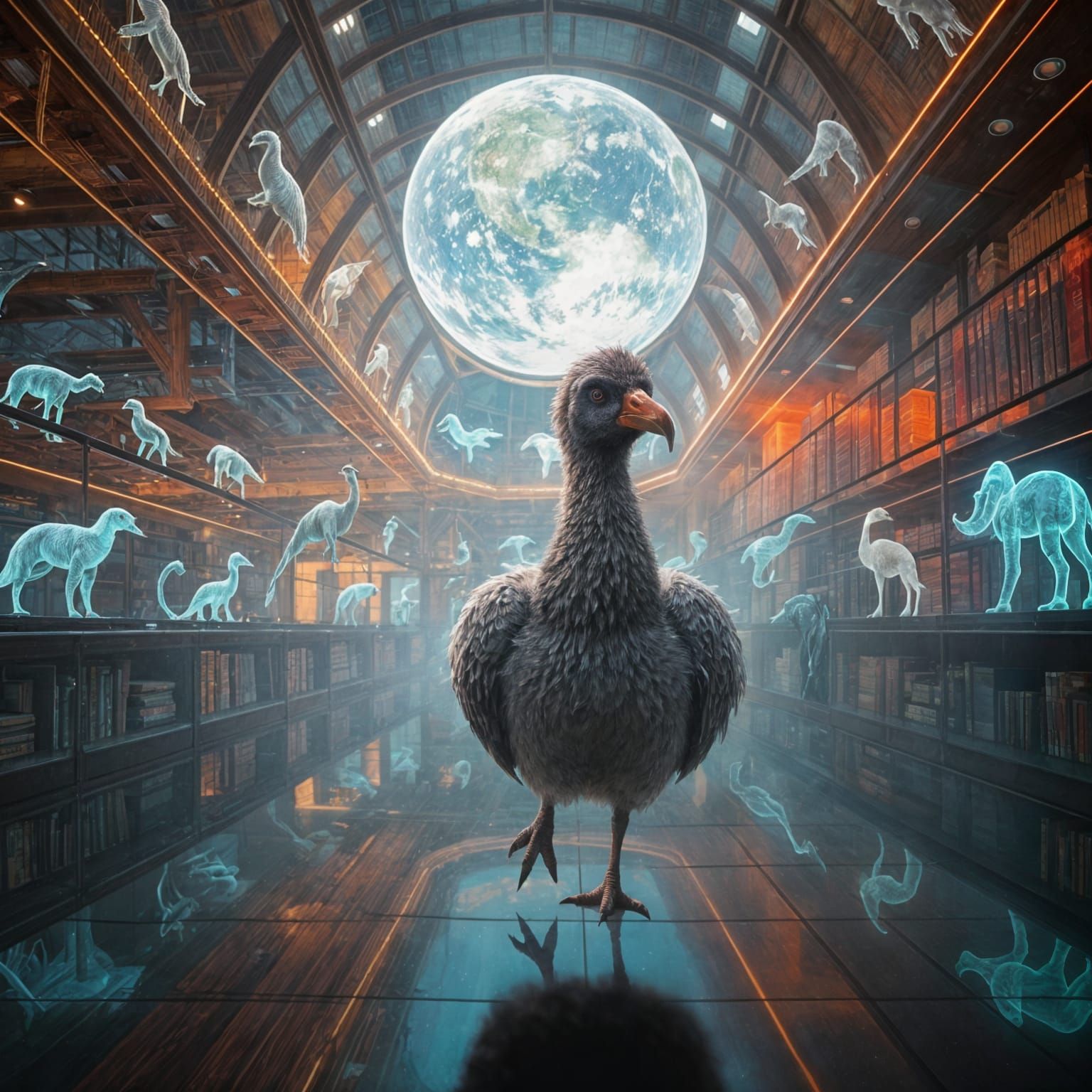 Dodo in Orbit Library Recalls Extinct Creatures