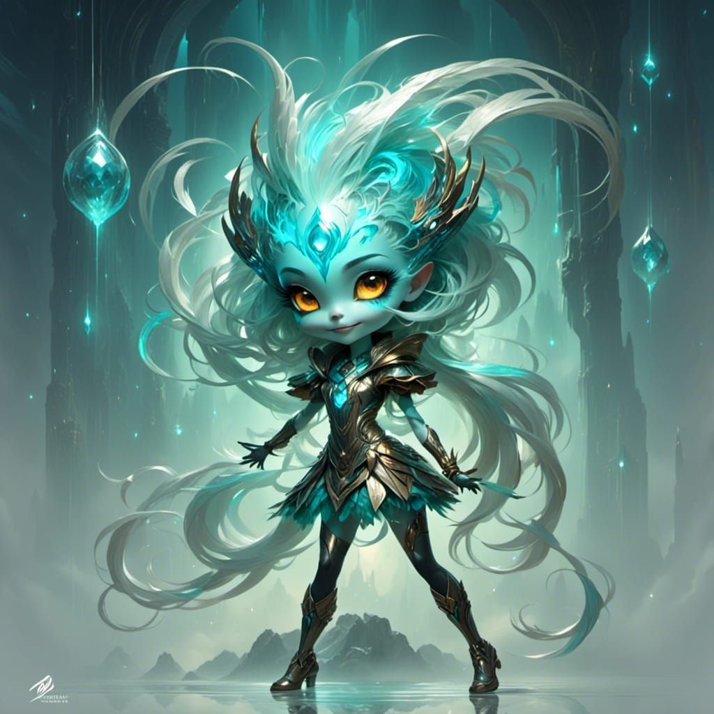 Ethereal Wisp Creature Radiating Light