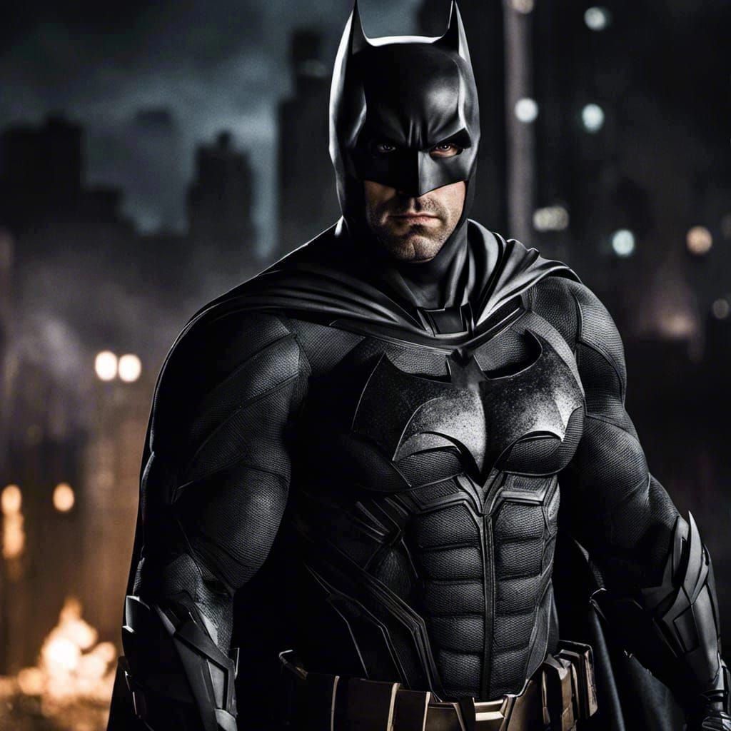 Ben Affleck as Batman Action Portrait