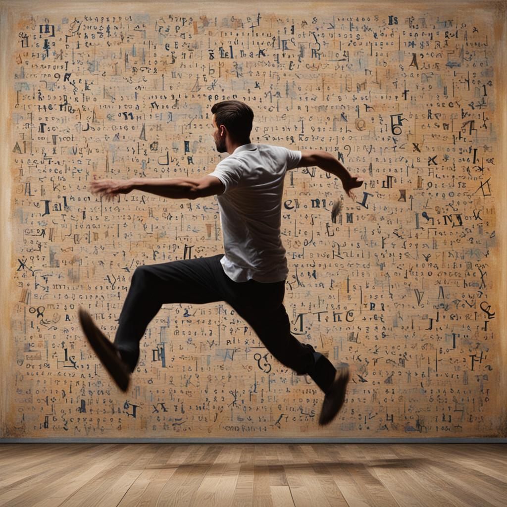 Dancing Letters Break Free on Canvas