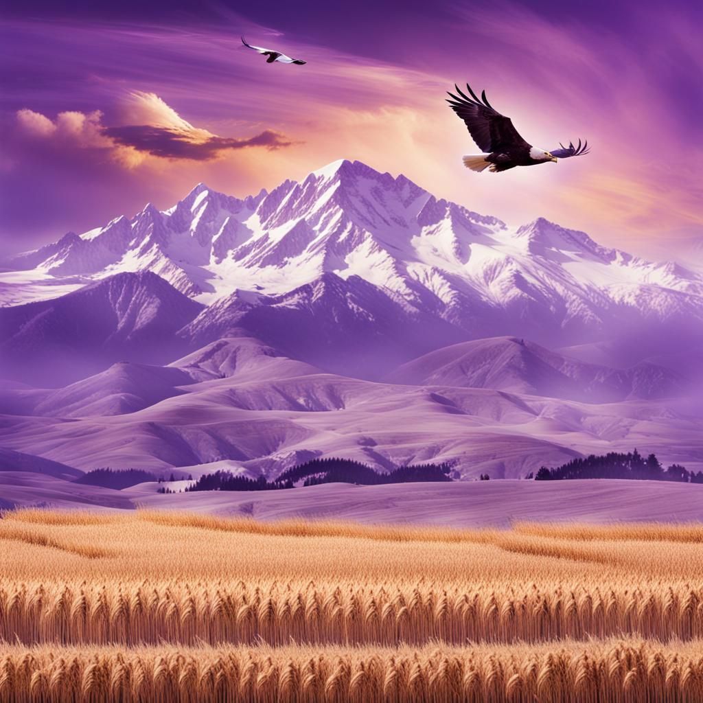 Bald Eagle Double Exposure Over America