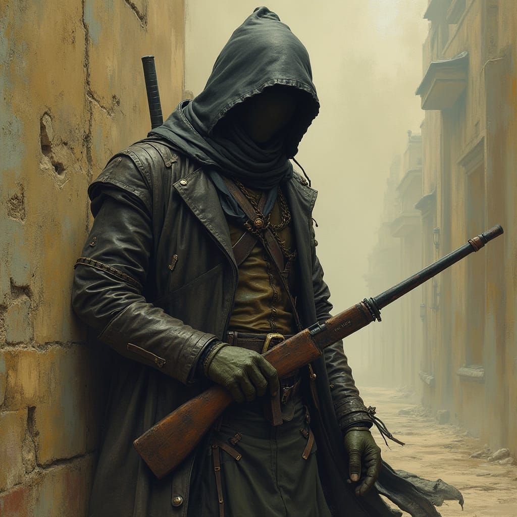 Cyberpunk Cityscape in the Style of Enki Bilal