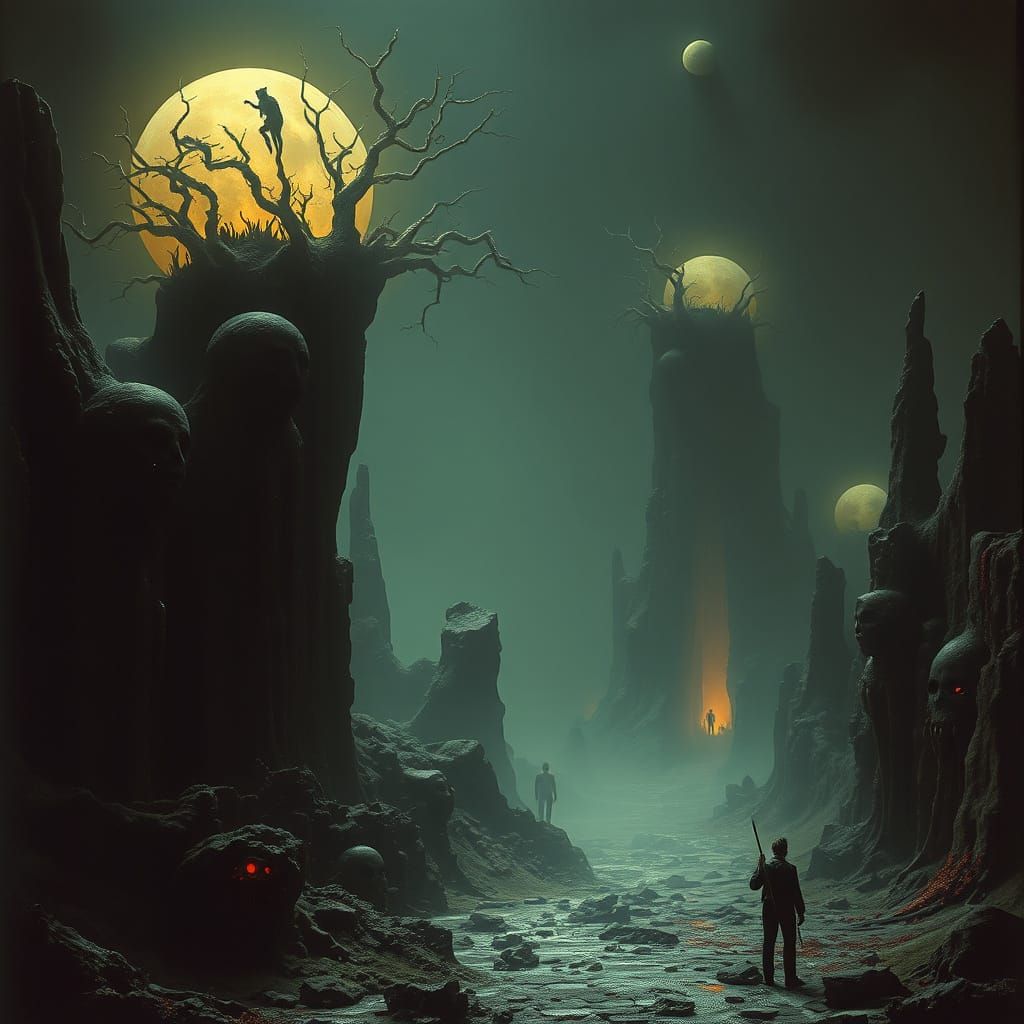Surreal Dreamscape Inspired by Beksinski