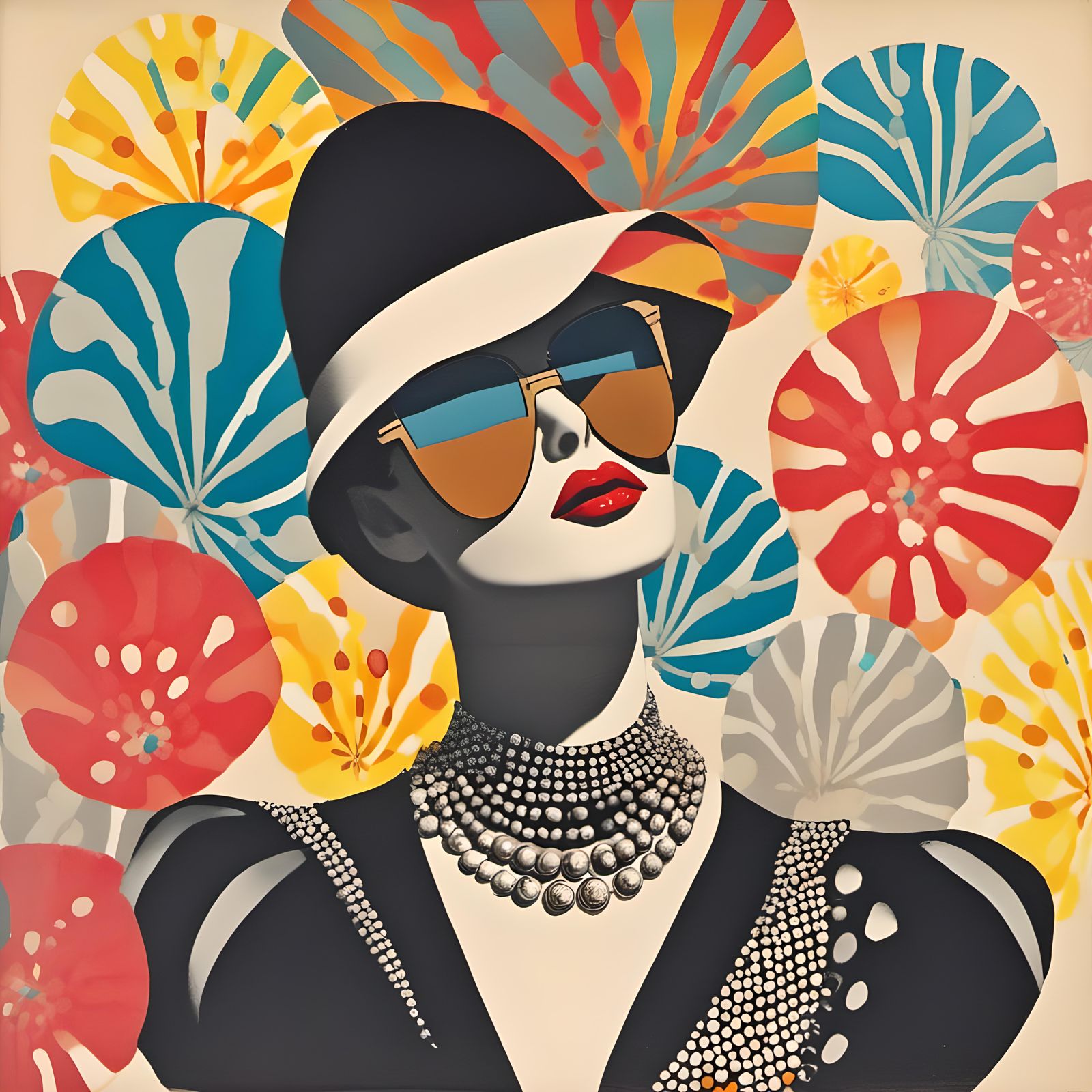 Quirky Diva Autochrome Postcard Inspired by Munari