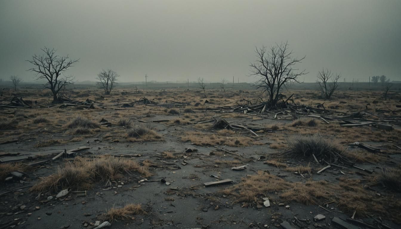 Desolate Landscape in Moody Atmospheric Style