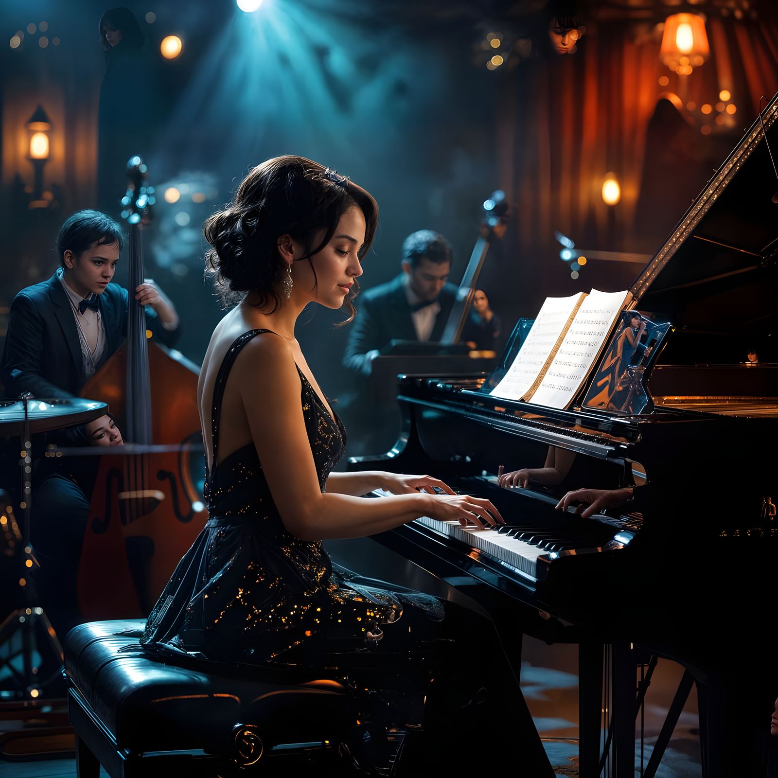 Norah Jones Jazz Concert: Digital Matte Painting