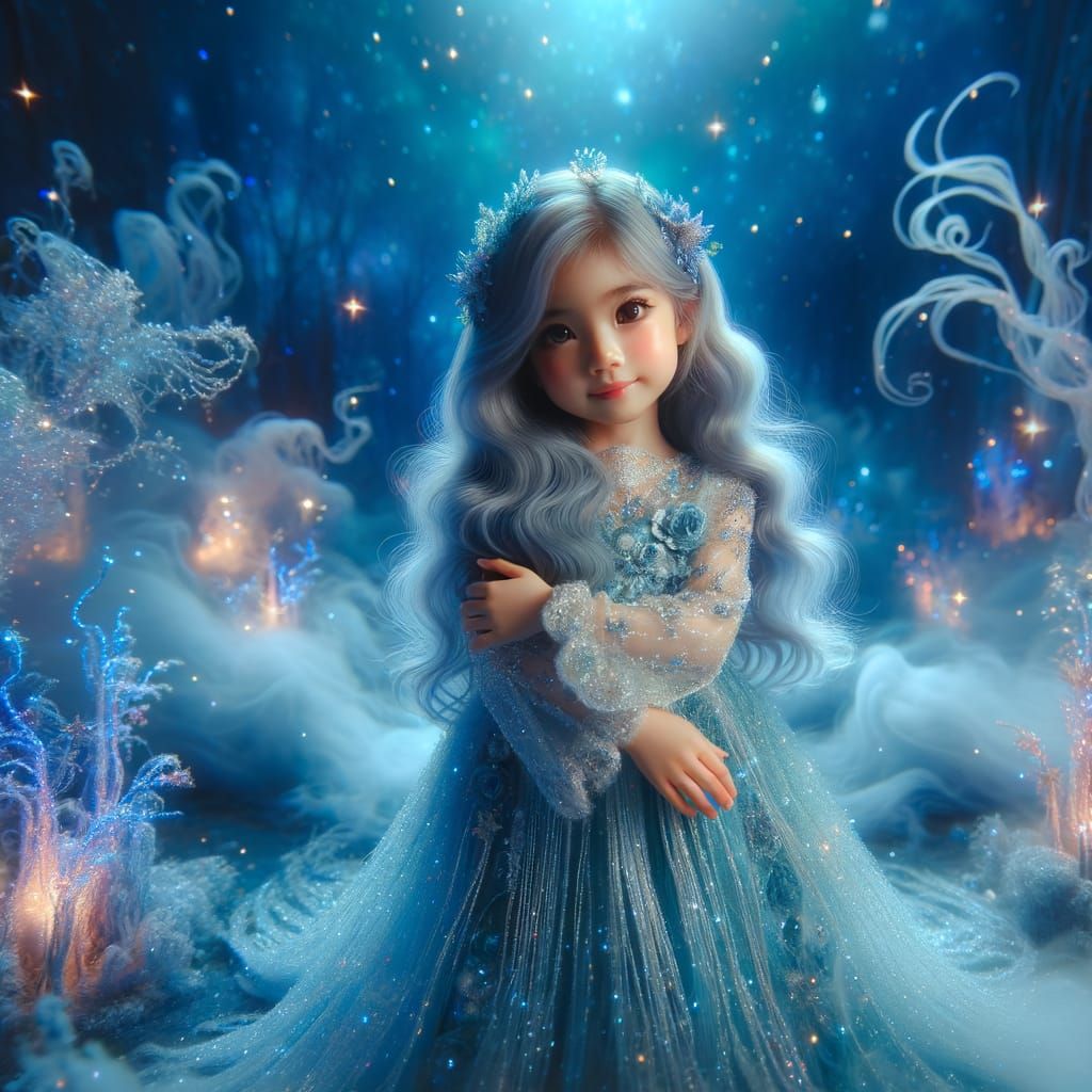 Enchanted Twilight: A Middle-Eastern Girl in Starlight