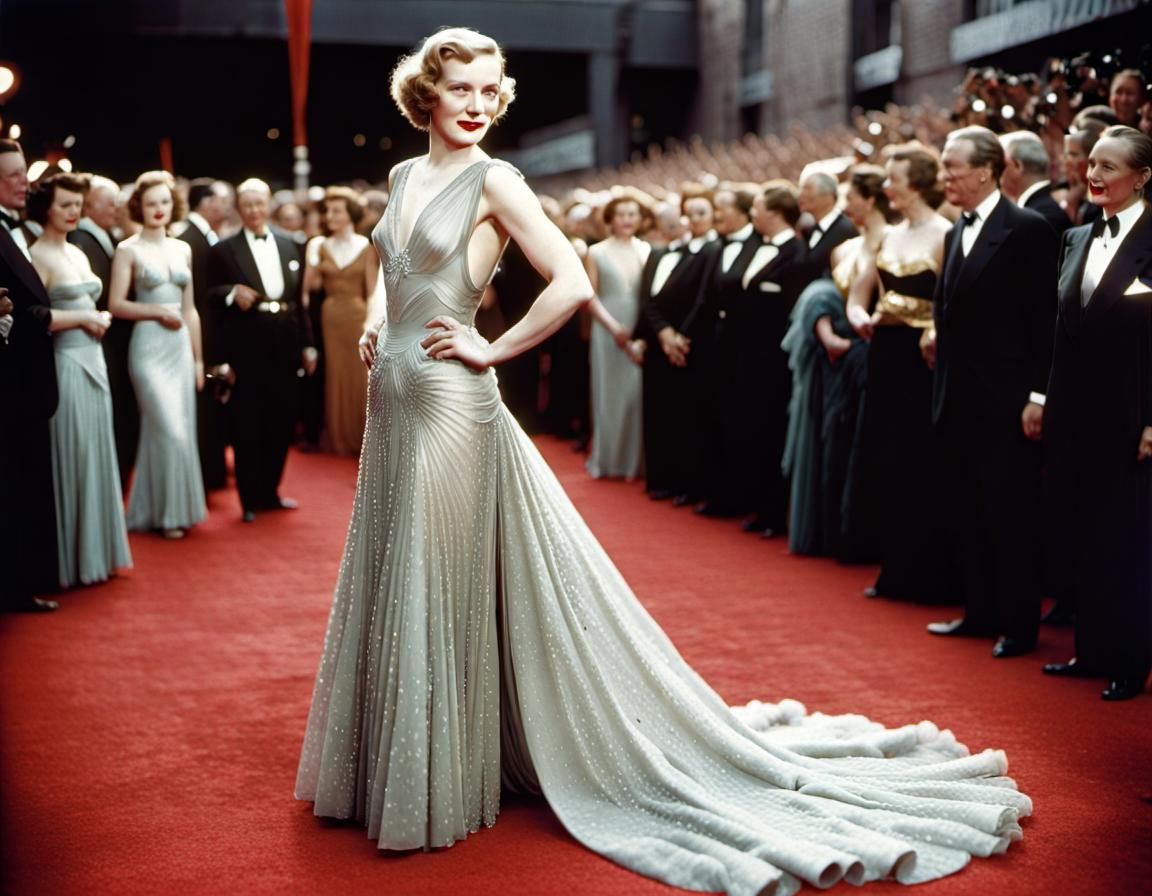 1930s Movie Star Gown on Red Carpet