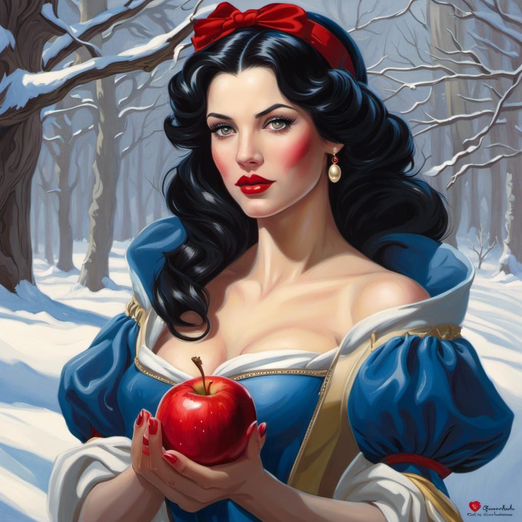 Ms. White in the snow