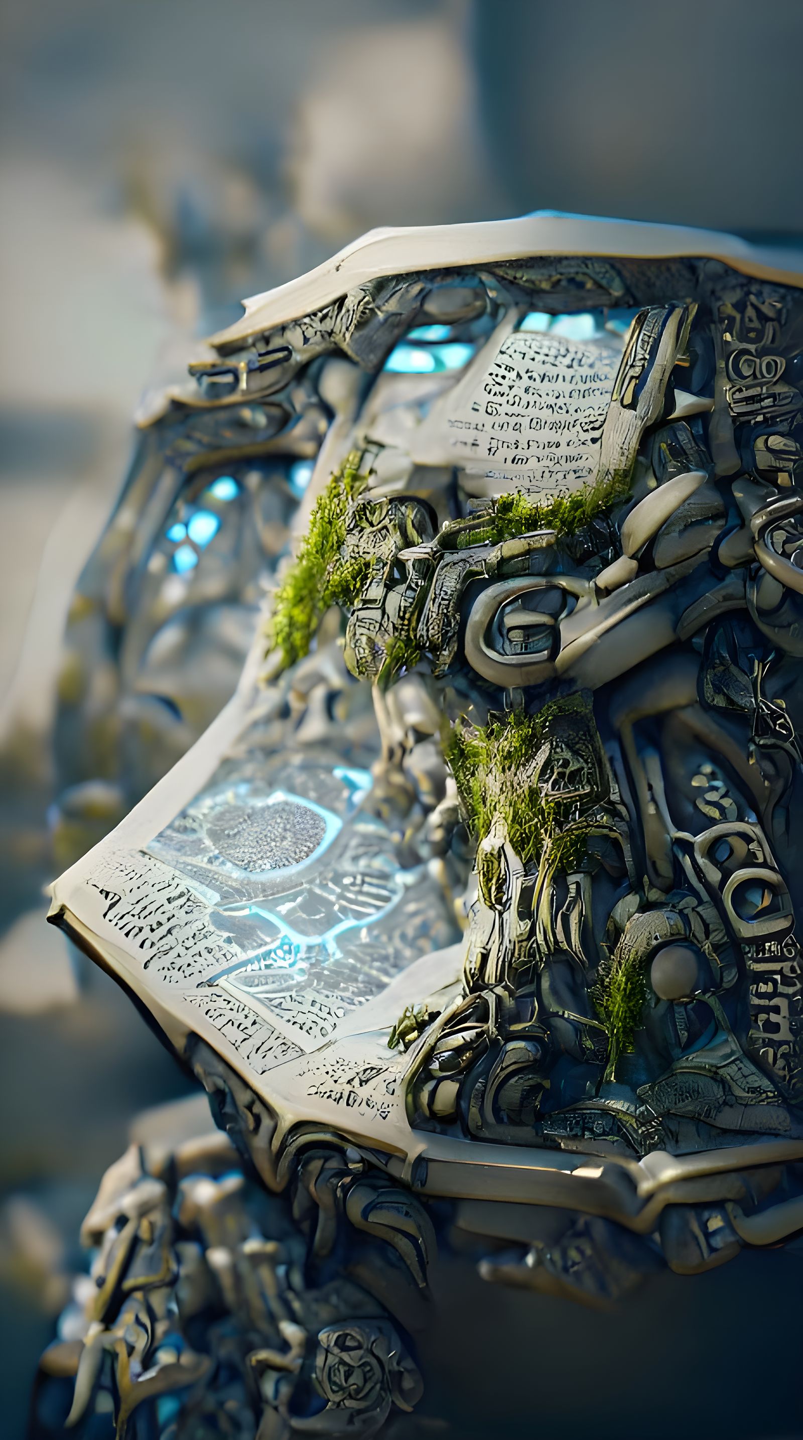 Colossal Robot Schematic in Detailed 3D Render