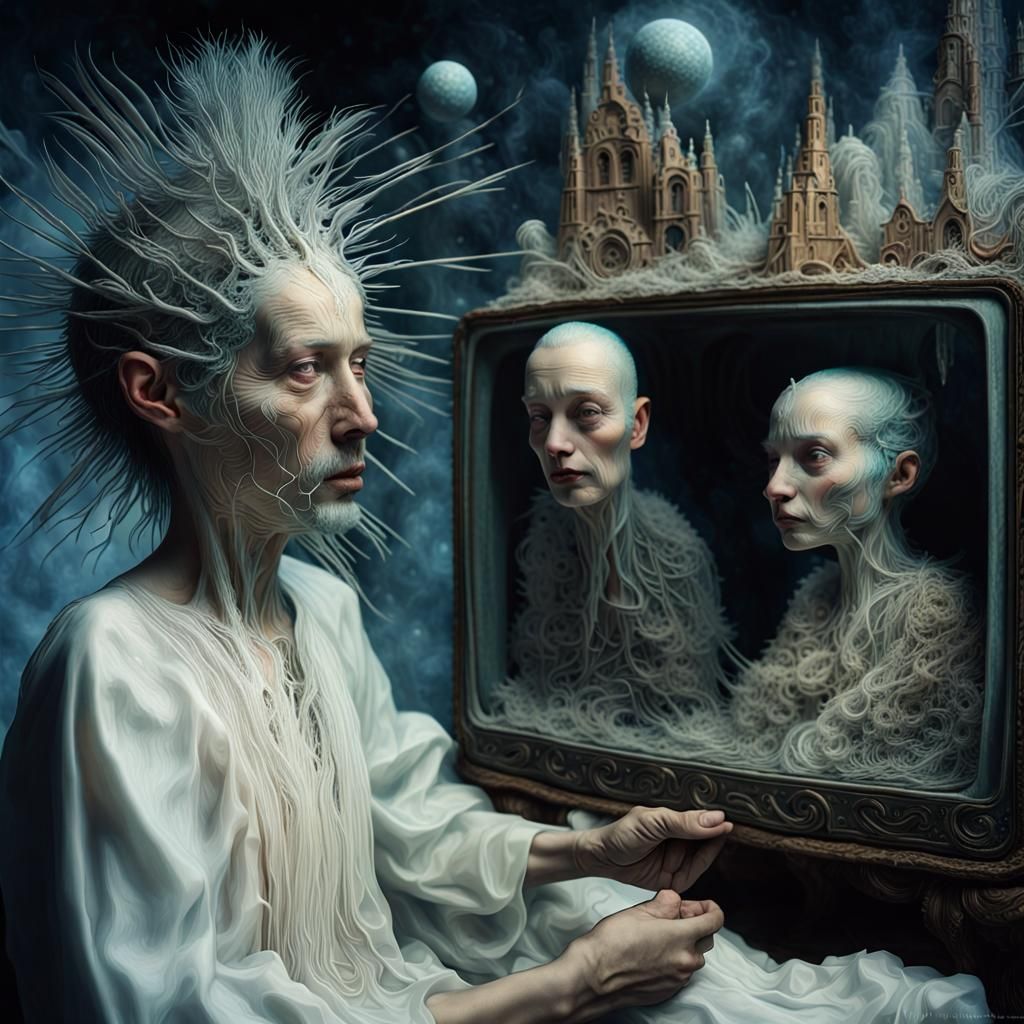 Surreal Biological Forms with Magical Prism Particles