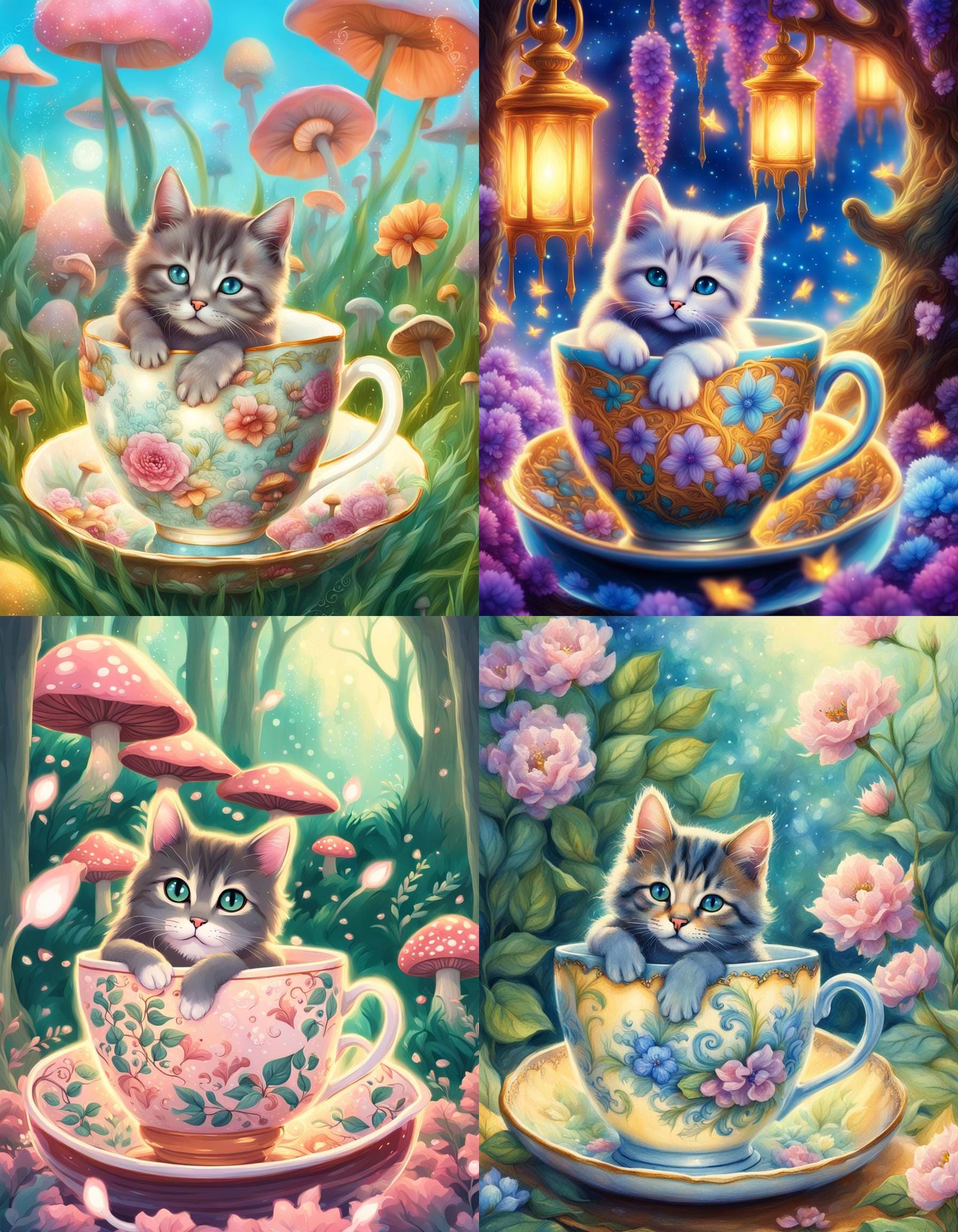 Magical Wonderland: Kitty in a Teacup