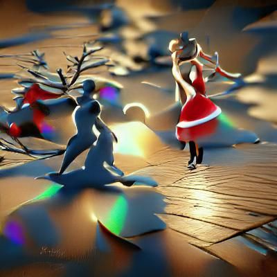 Christmas Dancing Shadows in VRay Fantasy Style