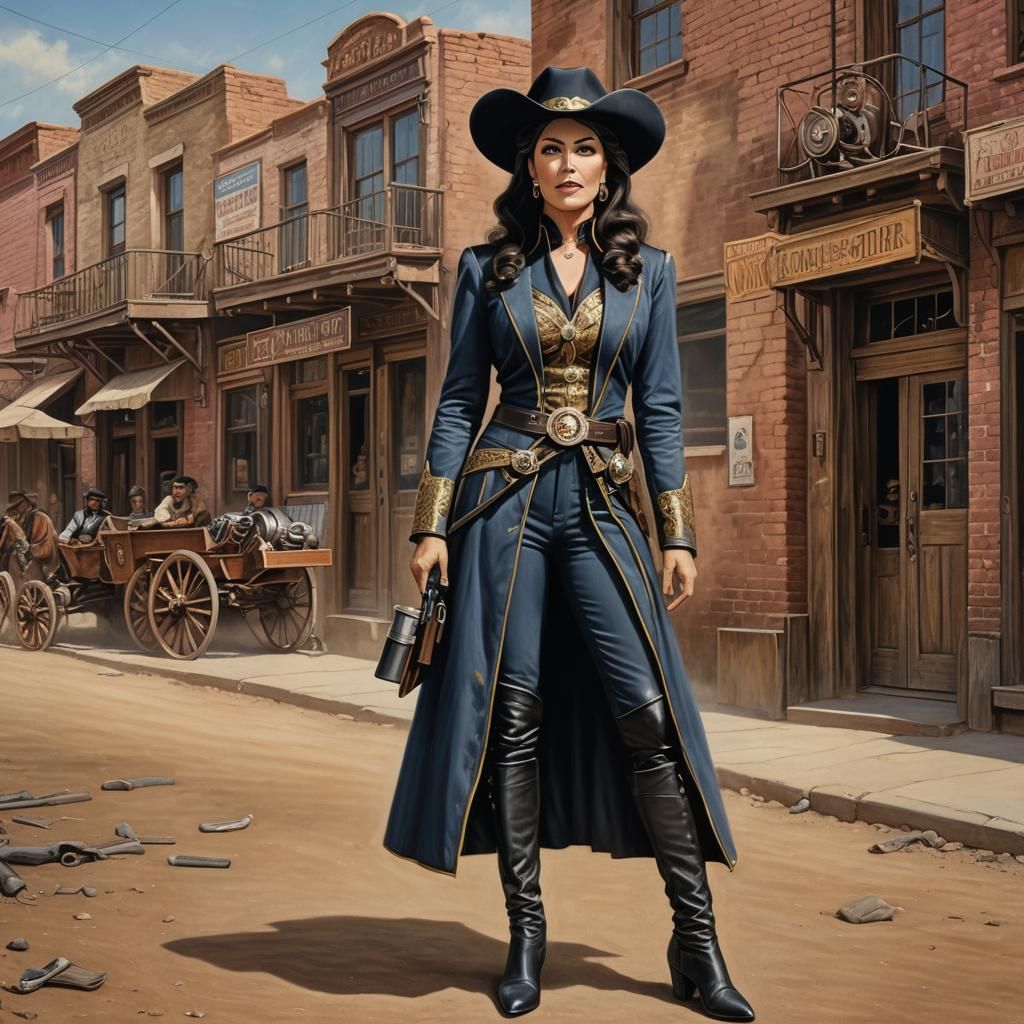 Gunfighter on a Dusty Western Street