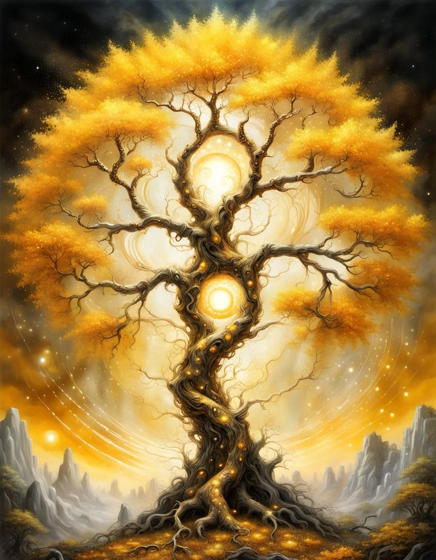 Fantasy Yellow Tree