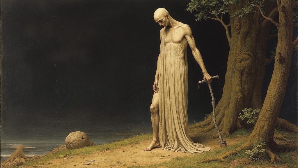Surrealist Depictions of Death in Classical Art Style