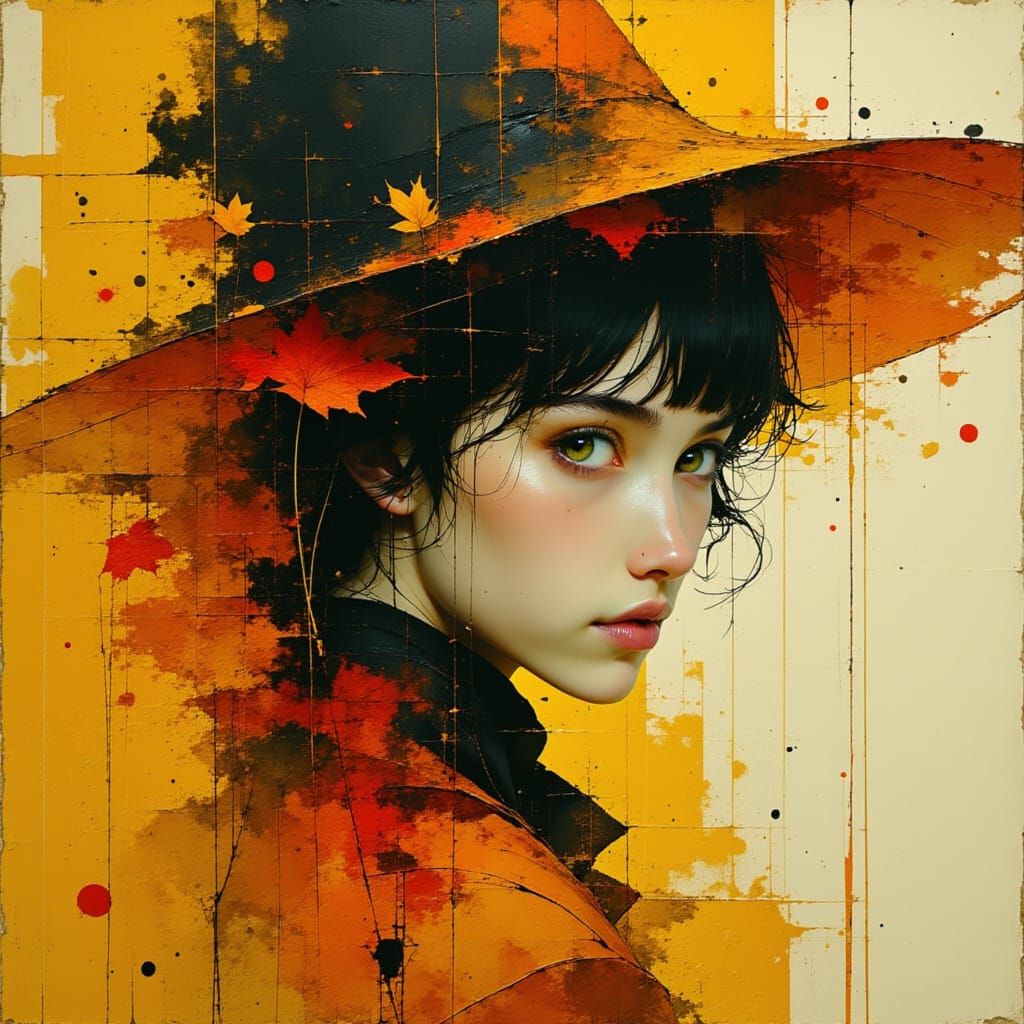 Serene Autumn Portrait of a Beautiful Woman