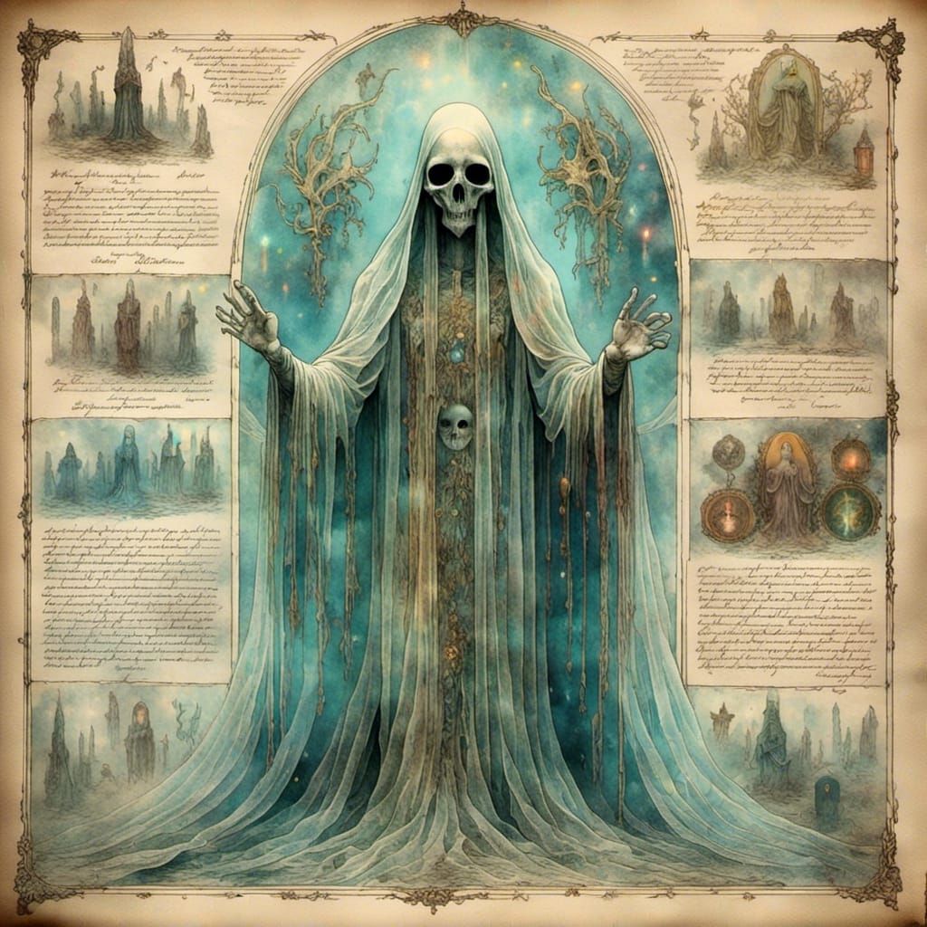 Ghostly Sigils: Antique Illustration of Apparitions