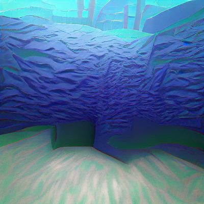 Abyssal Dark Blue Waters with Sunlight