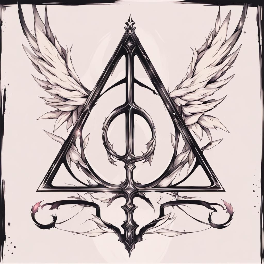 deathly hallows logo with dagger 2