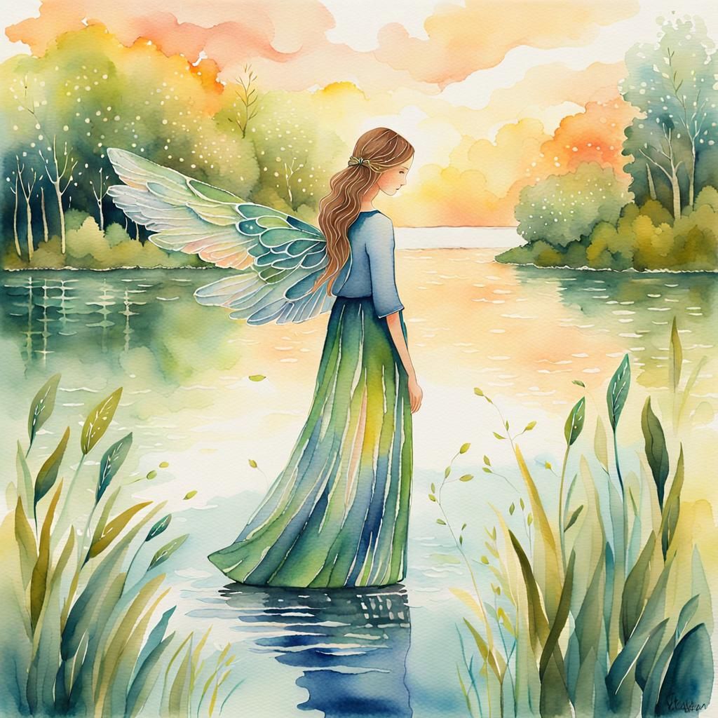 Beside the Lake,
If we all just had some Wings,
from artist Sara Catena, natural and creative instincts combined to crea...