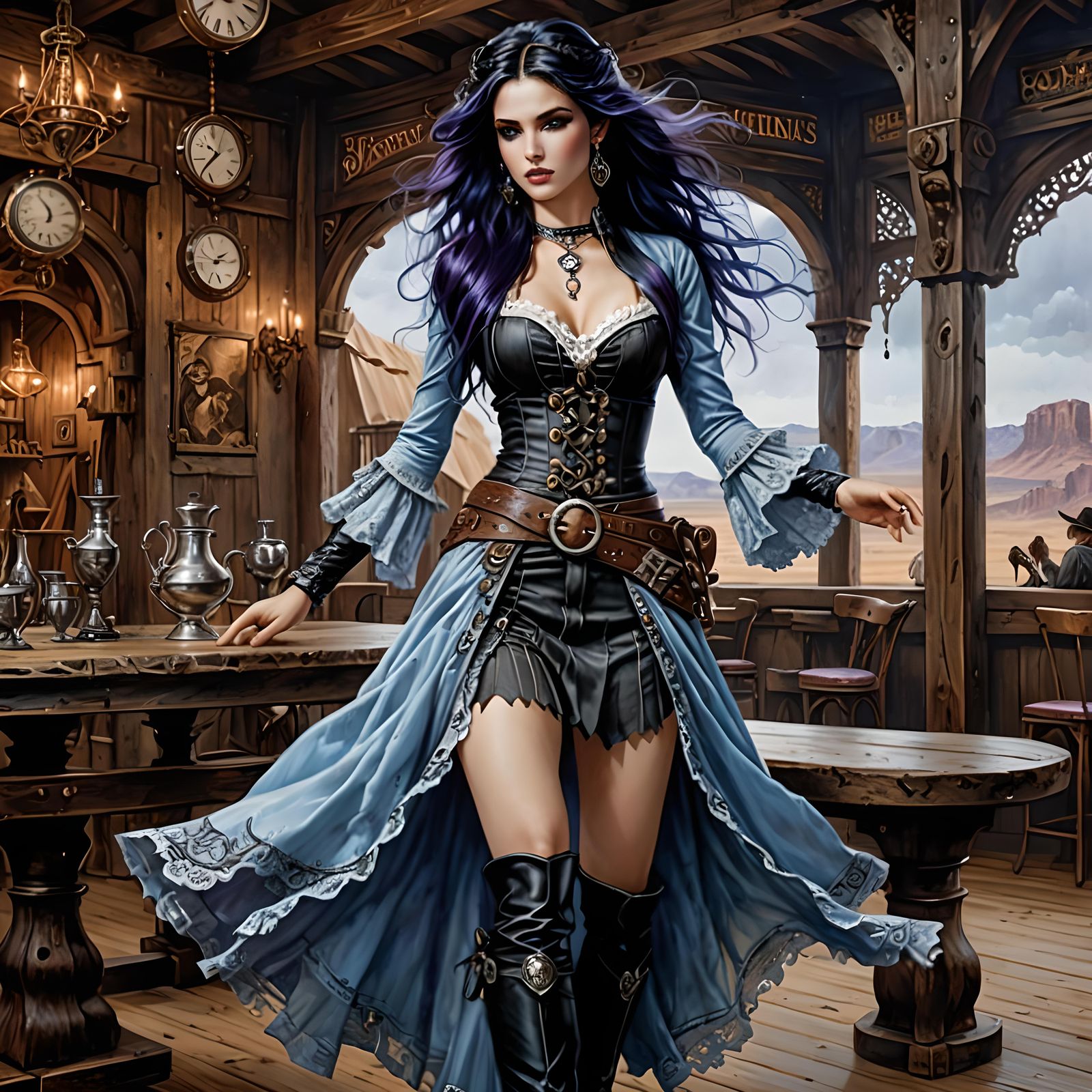 Steampunk Cowgirl Saloon Dance