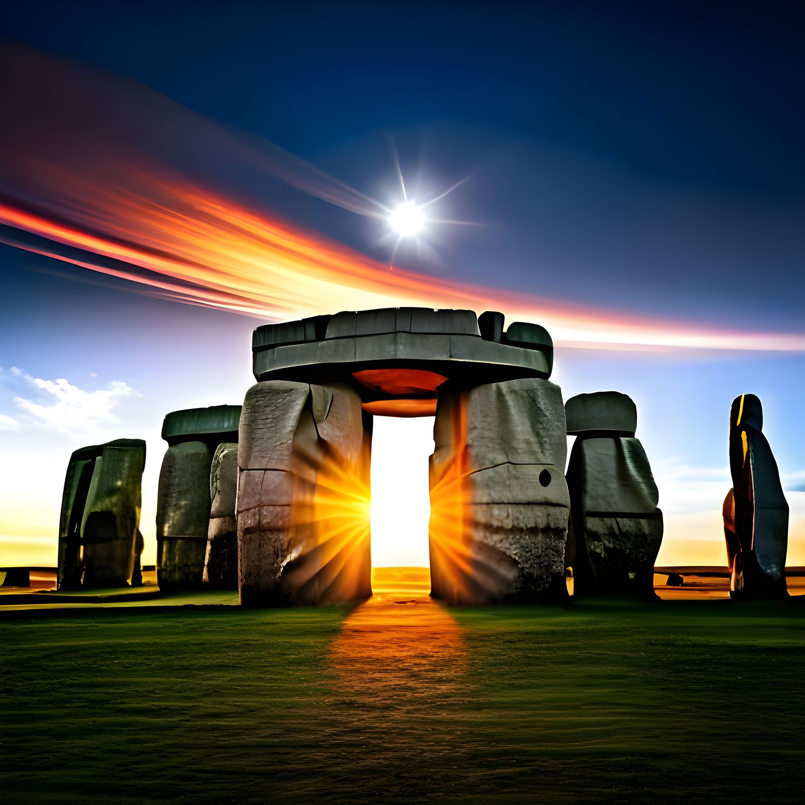 UFO Over Stonehenge: Hyperrealistic High Definition