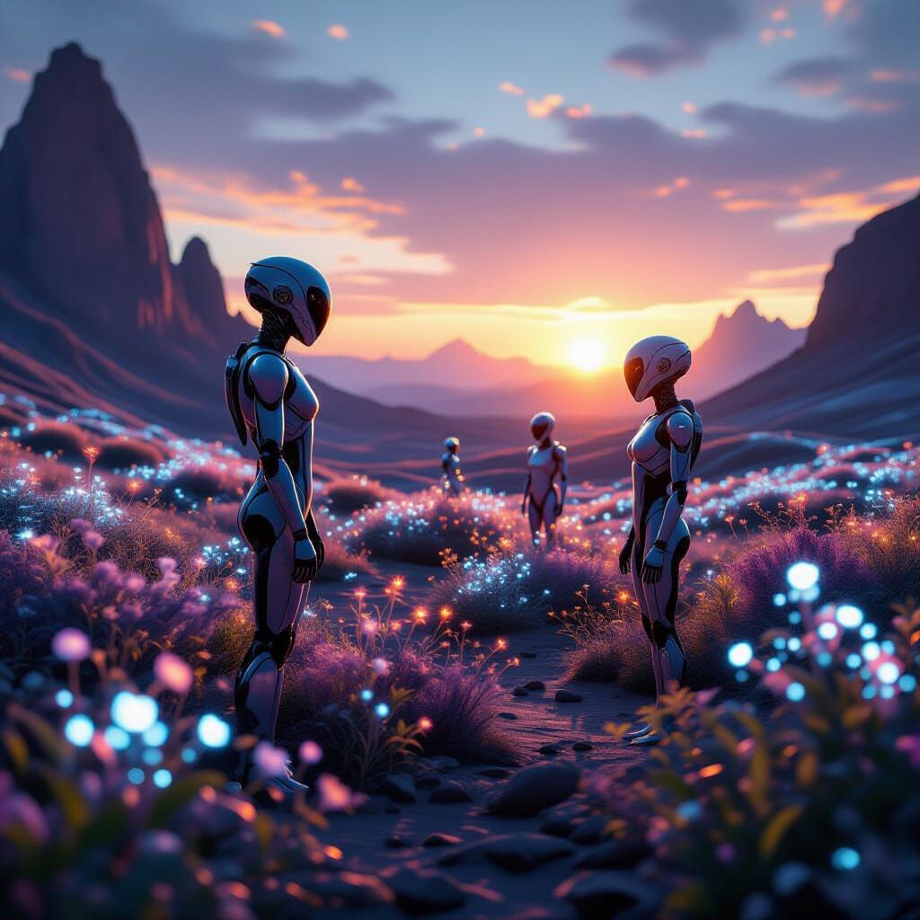 Advanced Humanoids on Alien Exoplanet in Year 4000