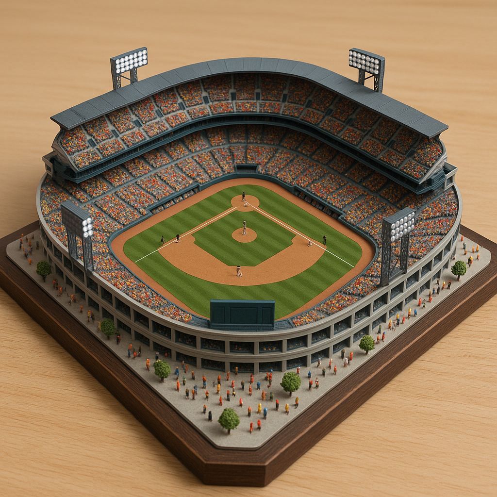 Detailed Baseball Stadium Diorama