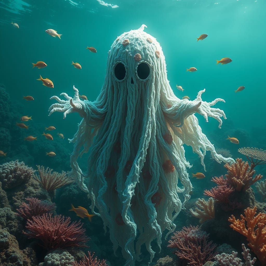 Coral Ghost in Underwater Digital Painting