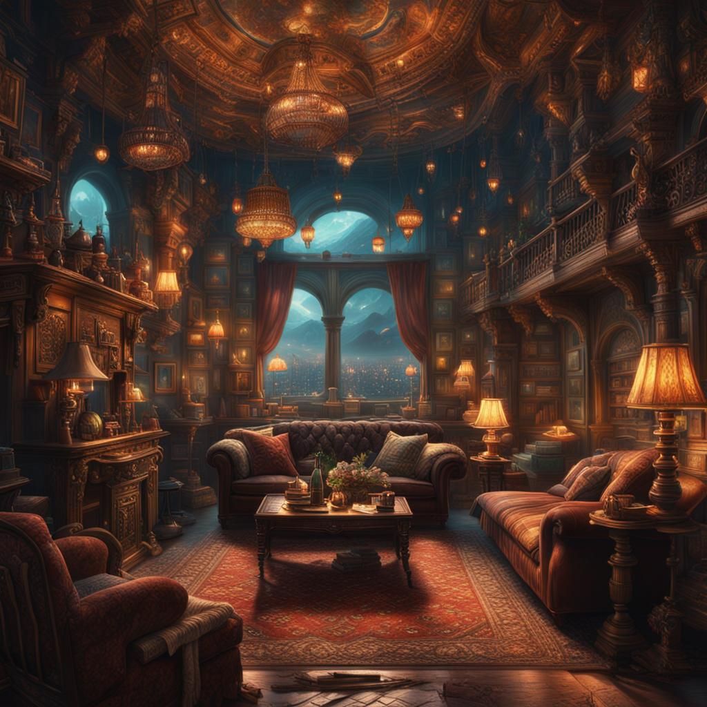 Cinematic Cozy Scene: Digital Matte Painting