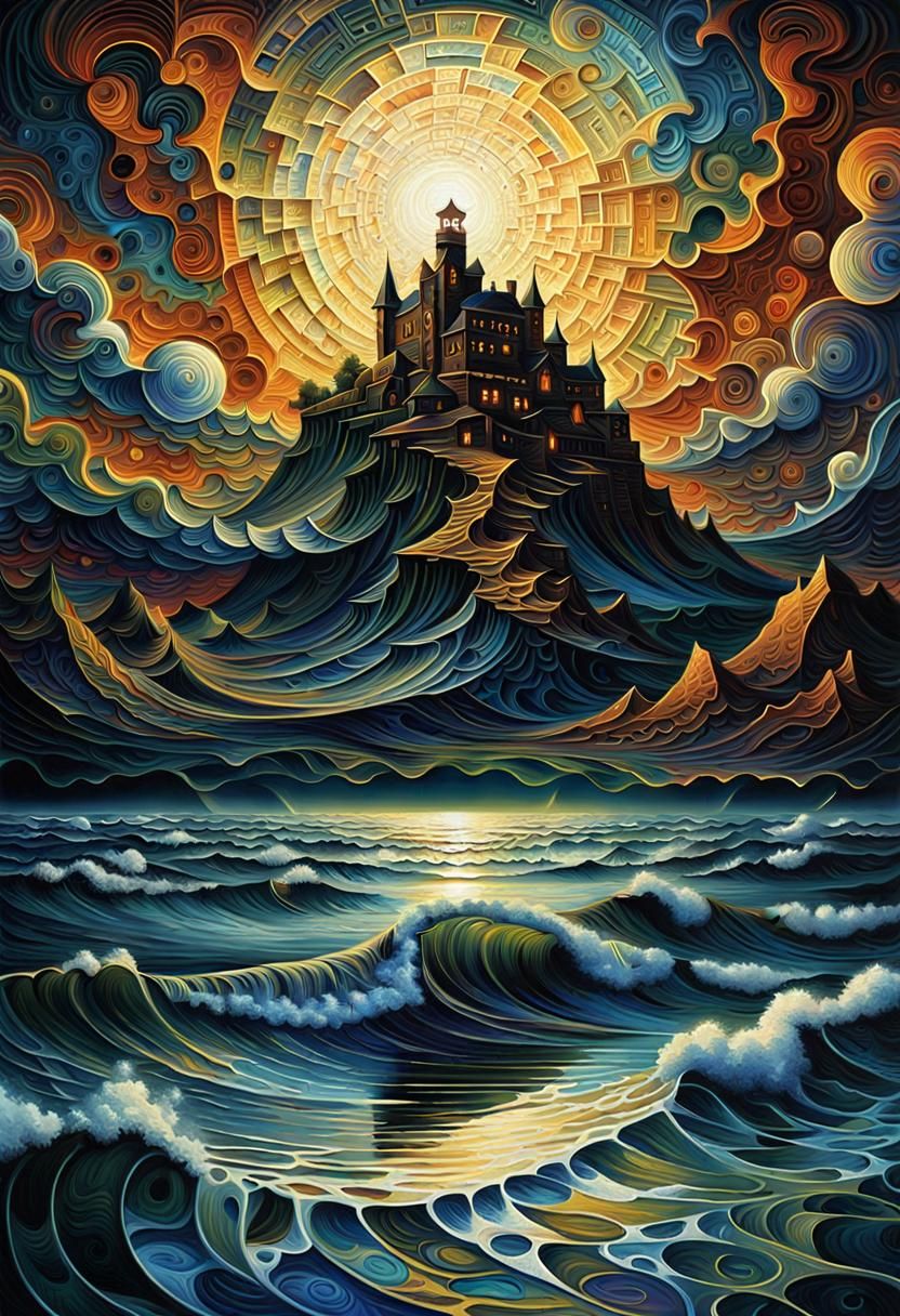 Celestial Being in Post-Impressionist Oil Painting Style