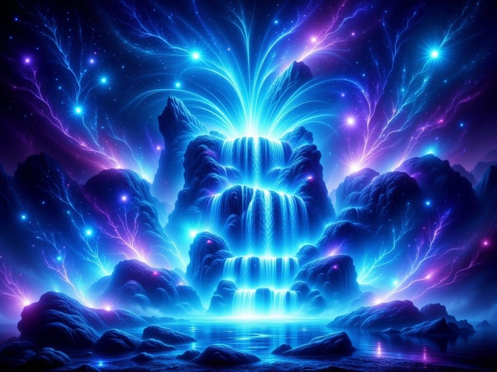 Glittering waterfall 3