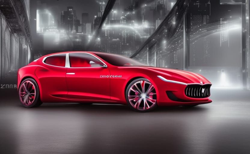 Maserati Cancer Concept: Cyberpunk Electric Hatchback