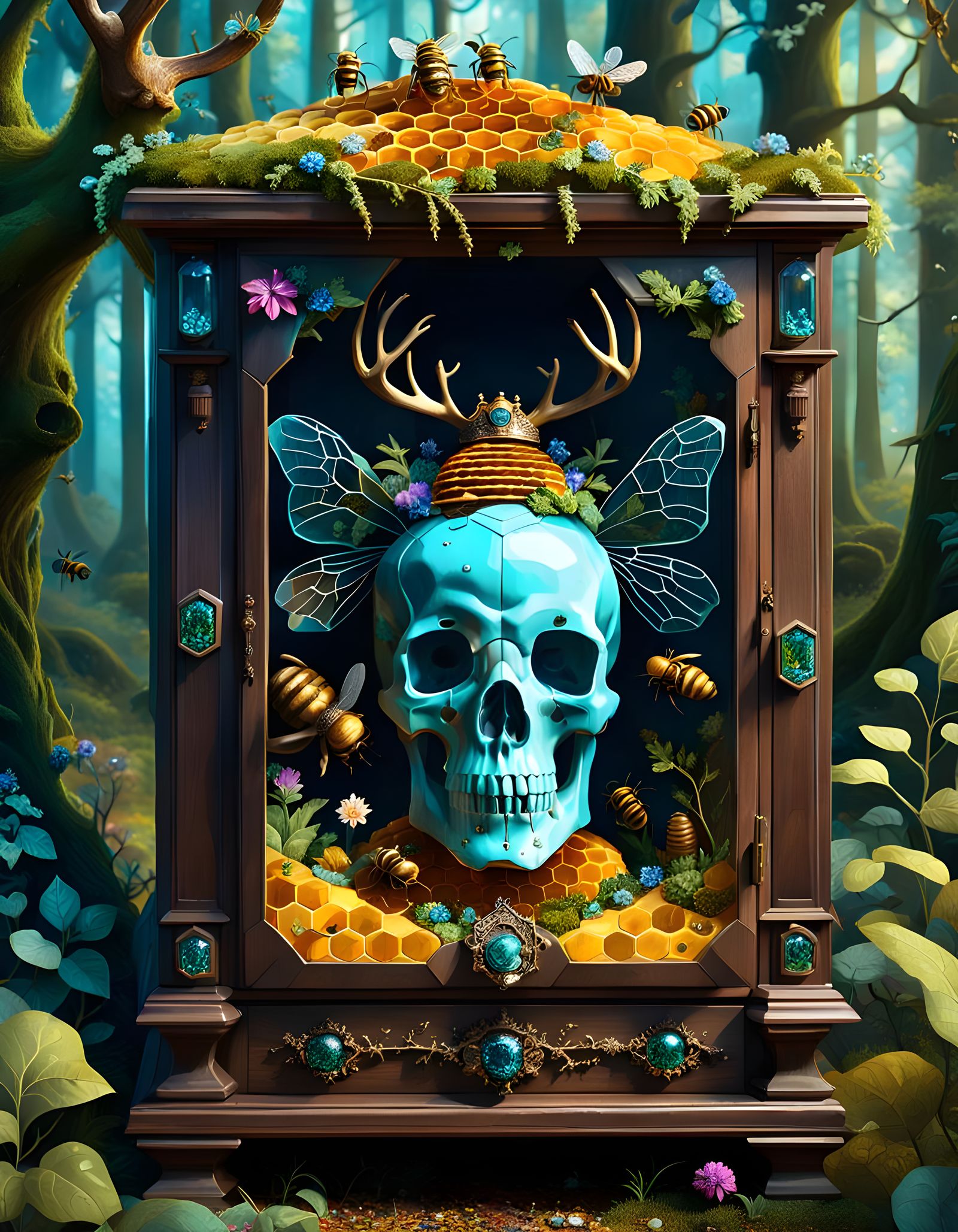 Beehive Cabinet in Forest: Fantasy Reliquary