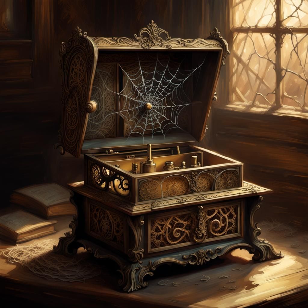 Ornate Music Box Plays Haunting Tune