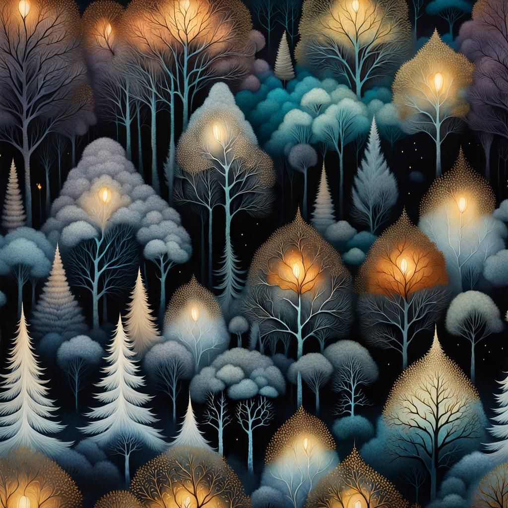 Ethereal Ghostly Figures in Mysterious Fog