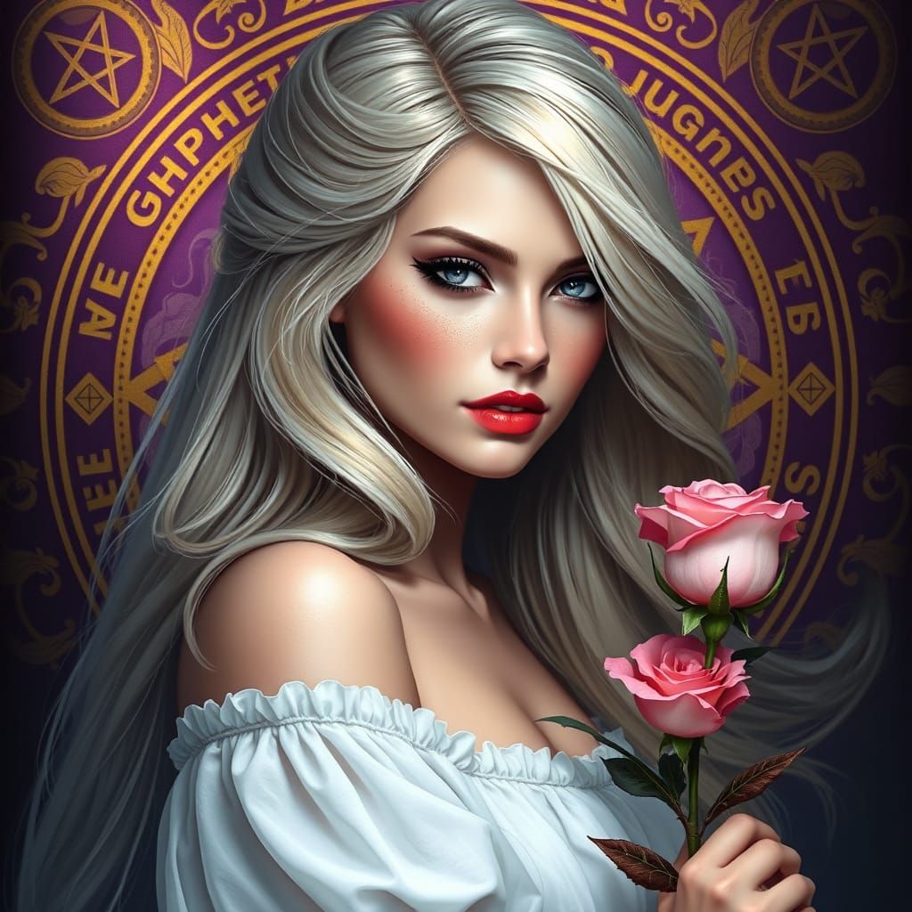 Mythical Goddess Portrait in Sheer Chiffon