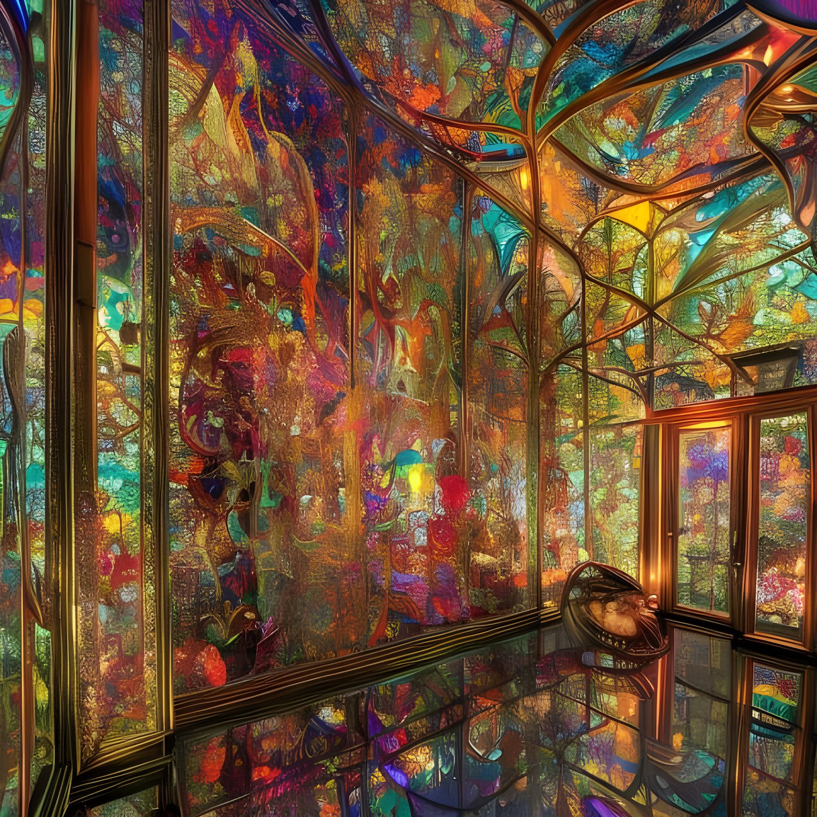 Nested Glass Box Dream: Hyperdetailed Digital Art