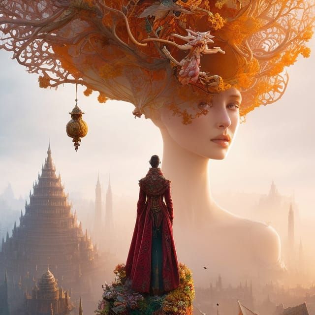 Surreal Orchid Jigsaw Puzzle in Stopmotion Style