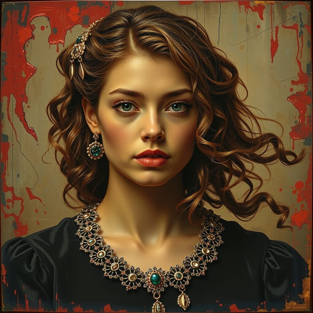 Abstract Swirling Red Forms Twisting and Curling