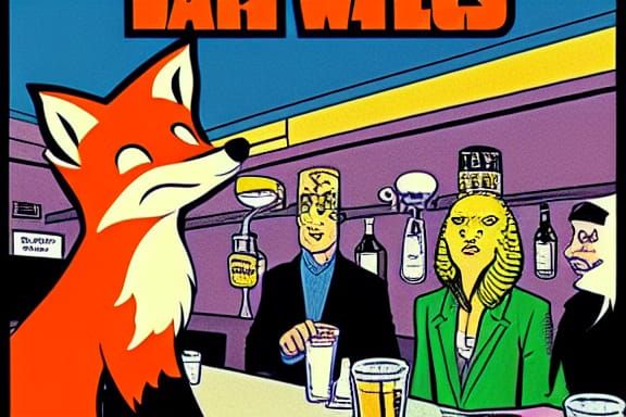 Fox Enters Bar in Indie Comic Art Style