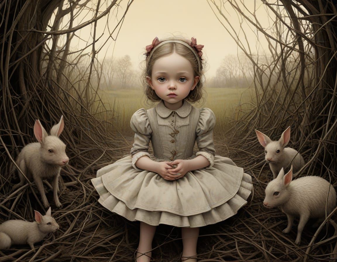 Grotesque Charlotte's Web in Lowbrow Art Style